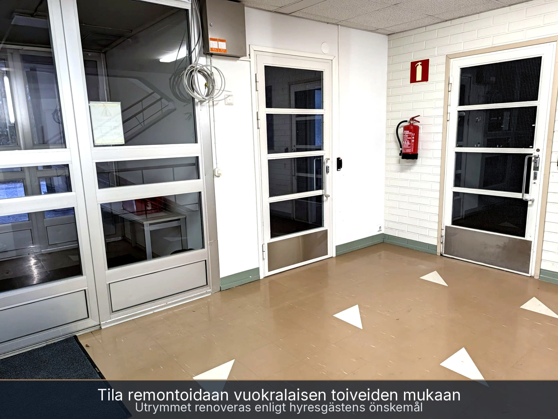 Entré till lokalerna i RR-byggnaden