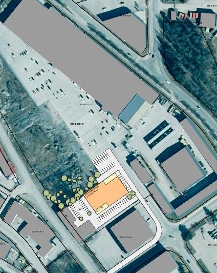 Situationsplan över tomten i Klemetsö