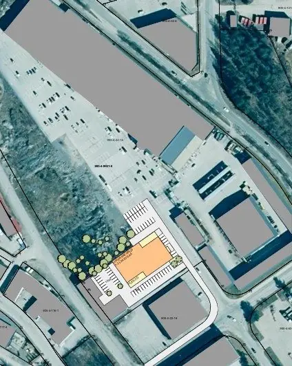 Situationsplan över tomten i Klemetsö